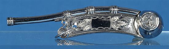 A Victorian silver bosuns call, Length 4”/98mm Weight 11grms